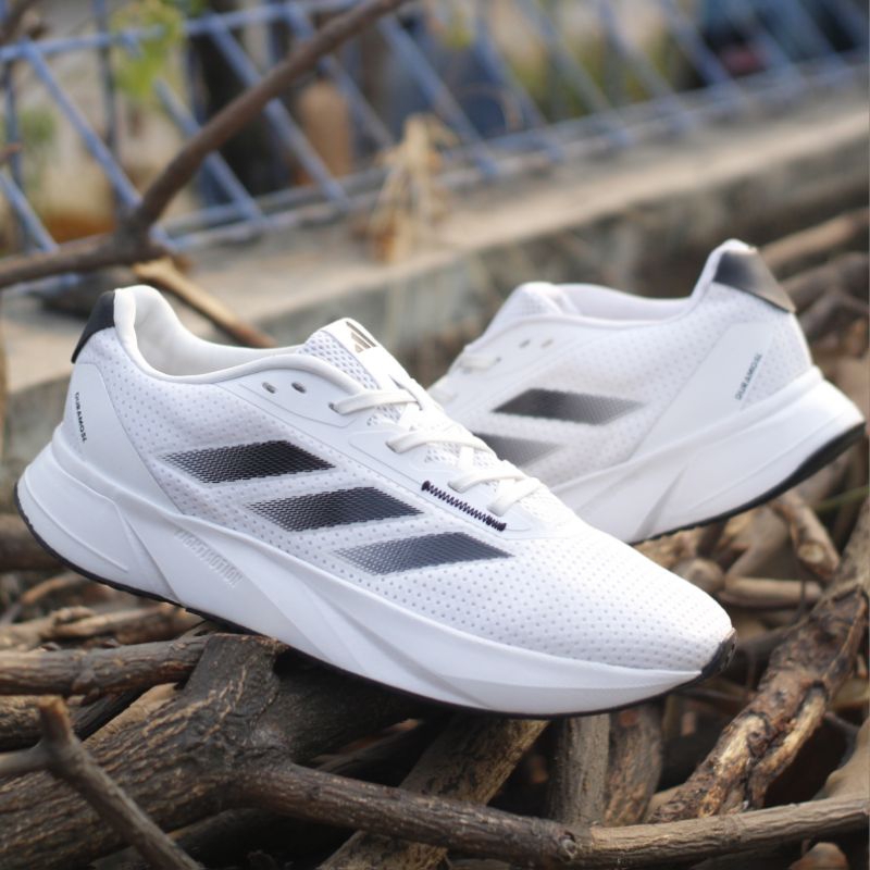 Sepatu Sneakers Running Pria Adds Duramo SL Wide Putih Hitam Ori Komponen