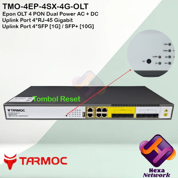 Tarmoc TMO-4EP-4SX-4G-OLT | OLT EPON 4 PON ( Bukan OLT HSGQ E04R 4 PON )