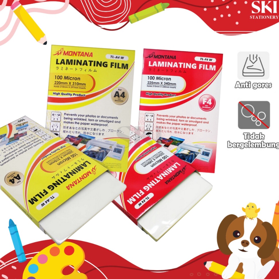 

ART C45O Plastik Laminating Laminating Film UKURAN A4 F4