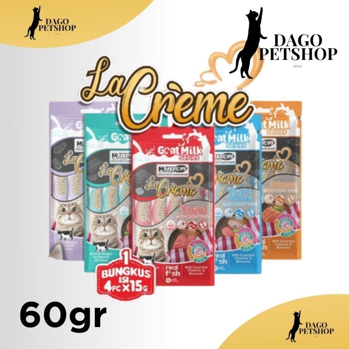 Markotop La Creme with Goat Milk 60gr / Markotop Creamy Treats 60gr cemilan kucing