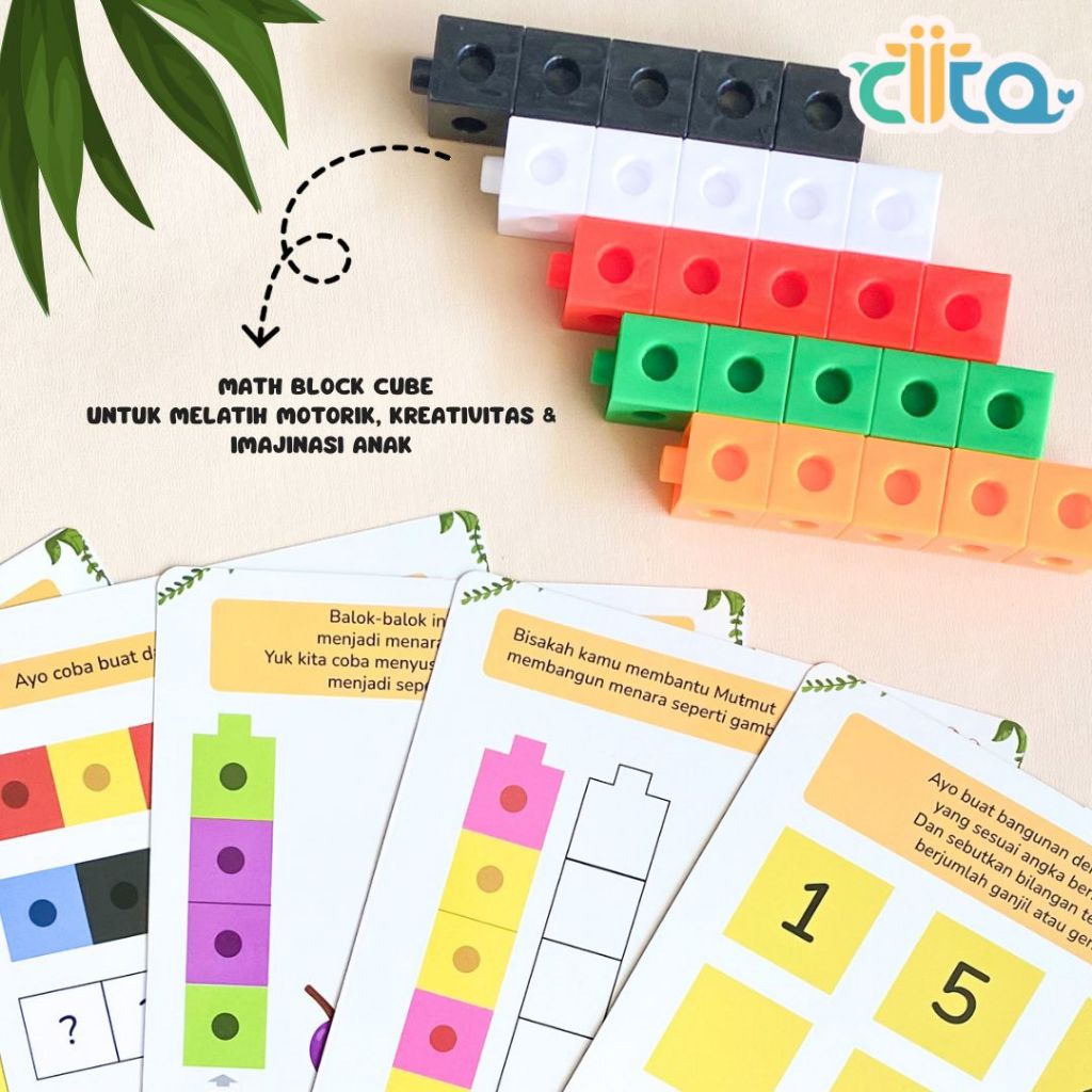 Mainan Blok Matematika - Numberblocks dan Math card