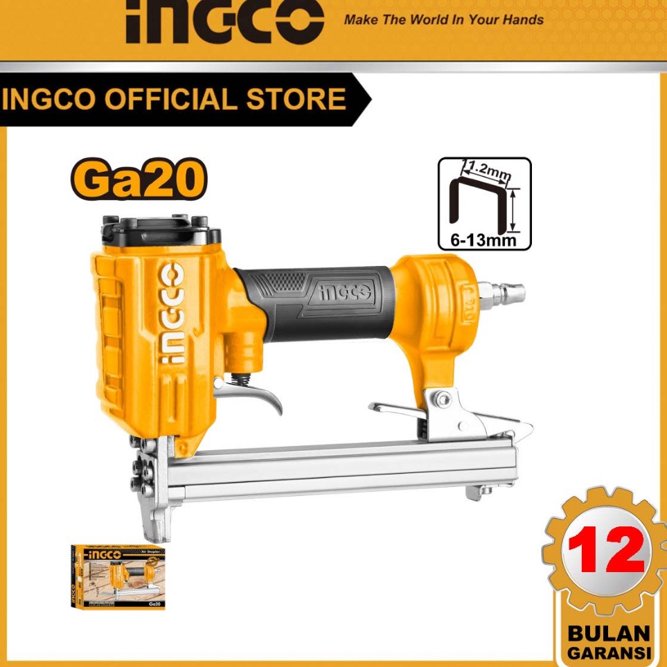 

ART I62F MESIN STAPLES HEKTER TEMBAK ANGIN AIR STAPLER 613MM INGCO APS61313