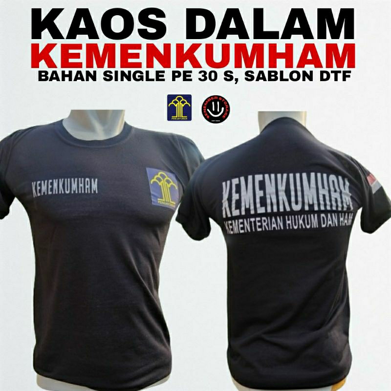 KAOS KEMENKUMHAM - KAOS DALAM KEMENKUMHAM WARNA HITAM