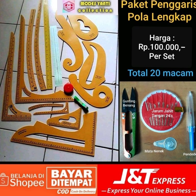 

ART Y85J Penggaris pola jahit termurah Isi 2 pcs Free Packing Kardus