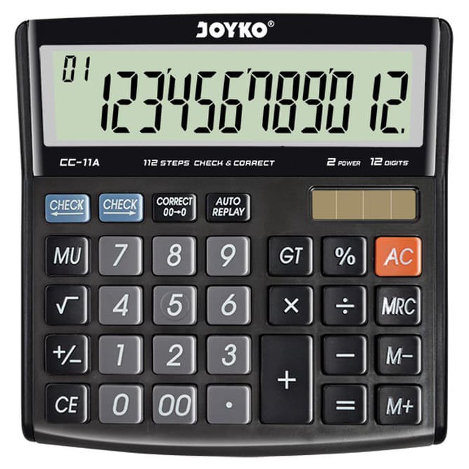 

ART C69I Calculator Kalkulator Joyko CC11A 12 Digits Check Correct MURAH