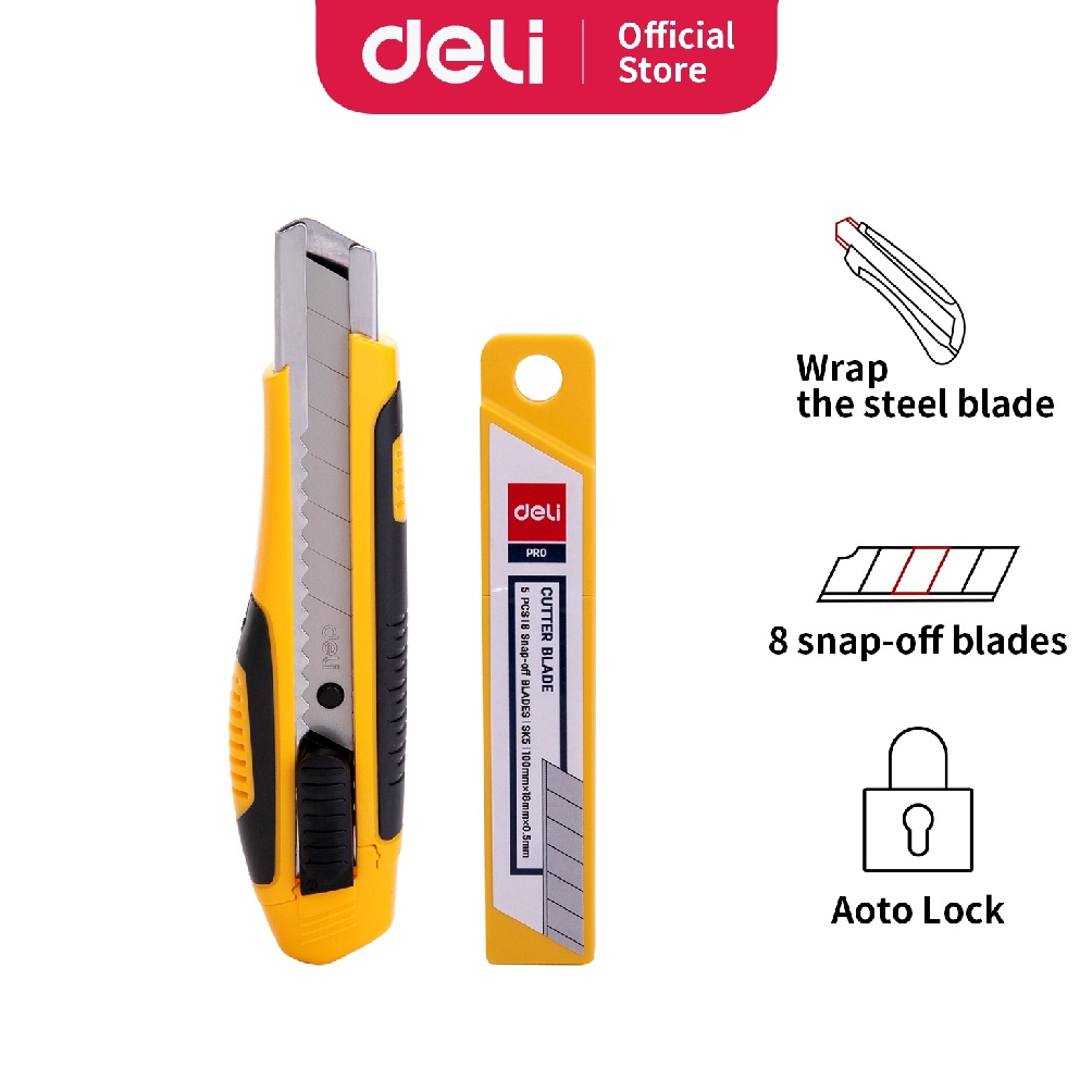 

ART T13U Deli Cutter Besar Pegangan Lembut sistem kunci manual untuk penggunaan yang aman E268