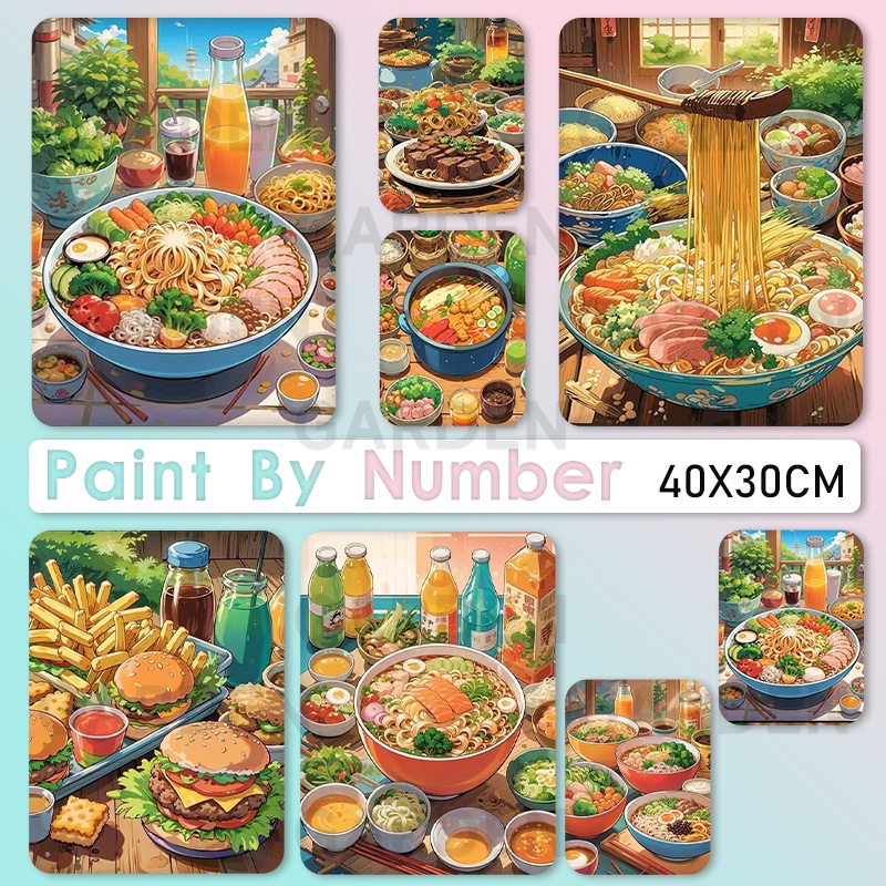 

paint by number 40x30 Food Numbers Oil Painting DIY Angka Makanan Lukisan Minyak DIY Lukisan Tangan Yang Dilukis dengan Tangan Mengurangi Stres Lukisan Minyak Penyembuhan Lukisan Dekoratif Lukisan Gantung Ruang Tamu/396