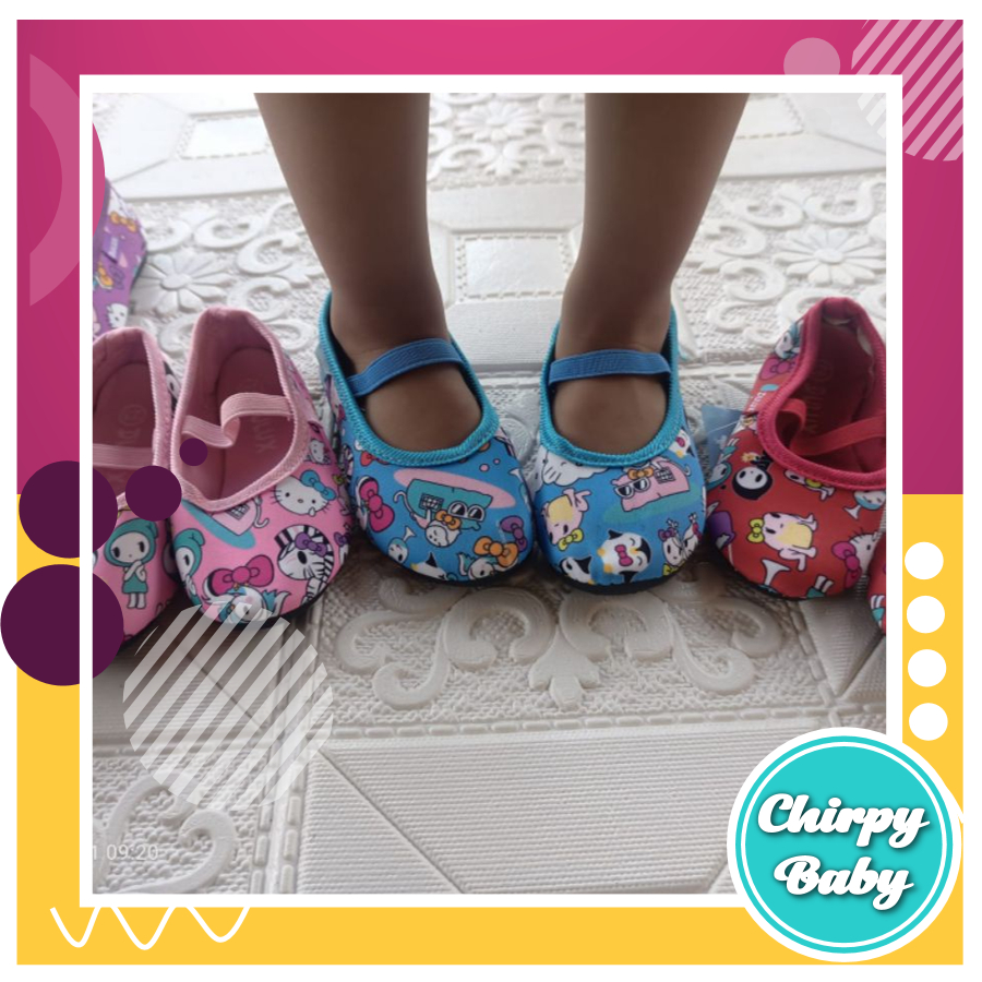 Sepatu anak perempuan merk Dulux gambar motif kartun lucu / model sepatu flat shoes balet anak