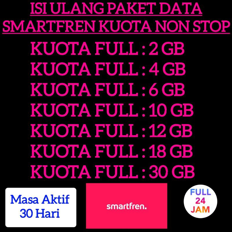 Isi paket data smartfren