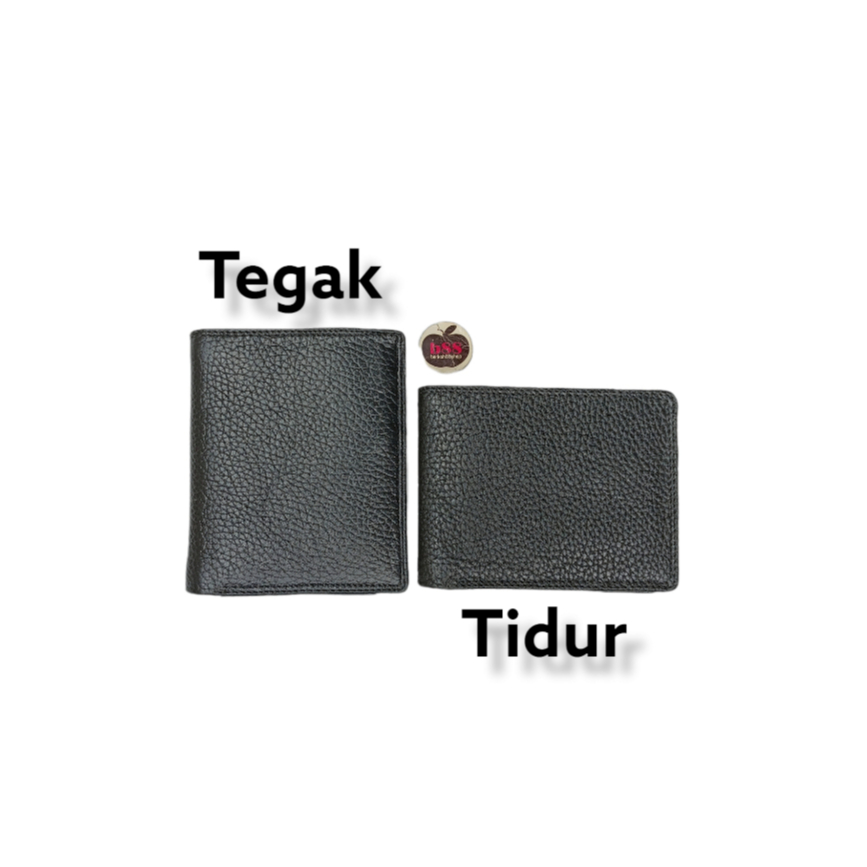 Dompet Pria Kulit Dompet Lipat 3 Dimensi Polos