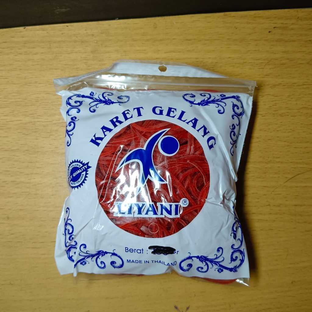 

Karet Gelang Merk Liyani Biru - Karet Gelang 90 gram Karet Berkualitas Tinggi Tidak Mudah Putus Dan Sangat Kuat Harga Sangat Terjangkau