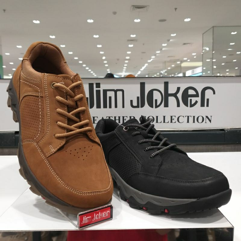 Jim Joker Sepatu Sneakers Pria Bahal Kulit Asli Bertali Super Keren Nyaman Original Brand Matahari