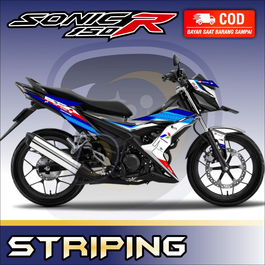 Striping Lis Honda Sonic 150R Striping Variasi Sonic 150 R Stiker Motor Sonic 150R Mandalika