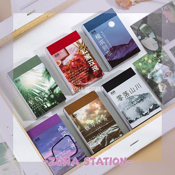 

[ZS] 5 PCS / Sticker Landscape Creative Diary Decorating Journaling Scrapbook