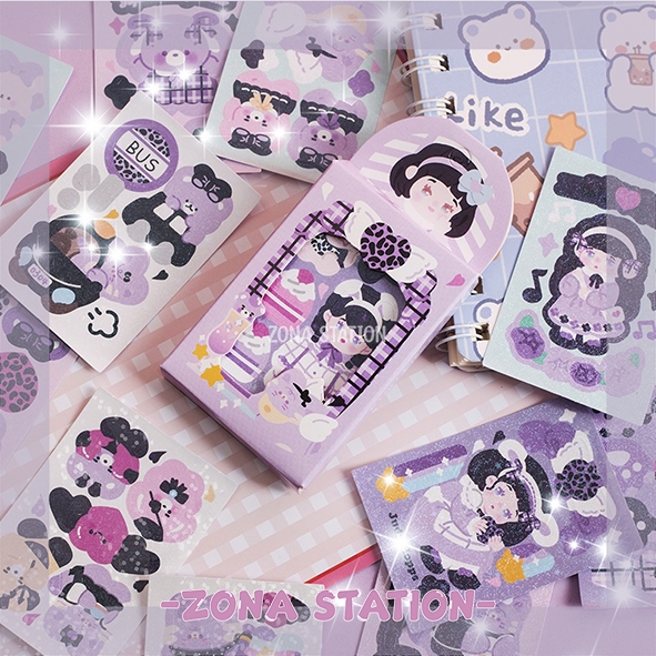 

[ZS] 30 Lembar / Sticker Cartoon Caracter Cute Sticker Sheet Decoration