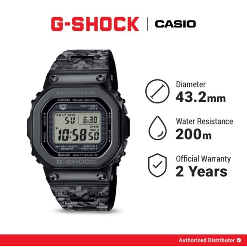Jam Tangan Pria Casio G-Shock GMW-B5000EH-1DR / GMW-B5000EH-1D Original