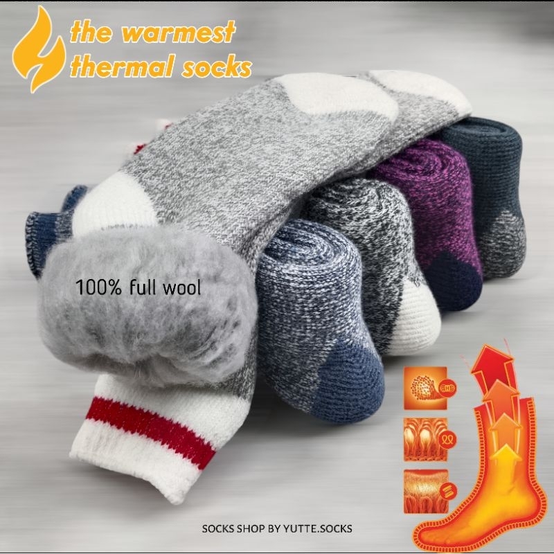 KAOS KAKI THERMAL WOOL WINTER MUSIM DINGIN HANGAT SUPER TEBAL