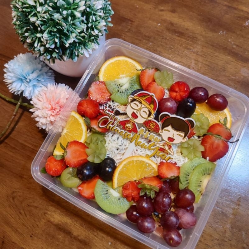 

HAMPERS Salad Buah Mayo Premium Keju Melimpah Hampers Imlek Valentine Ulang Tahun Natal Lebaran Sayang Hantaran