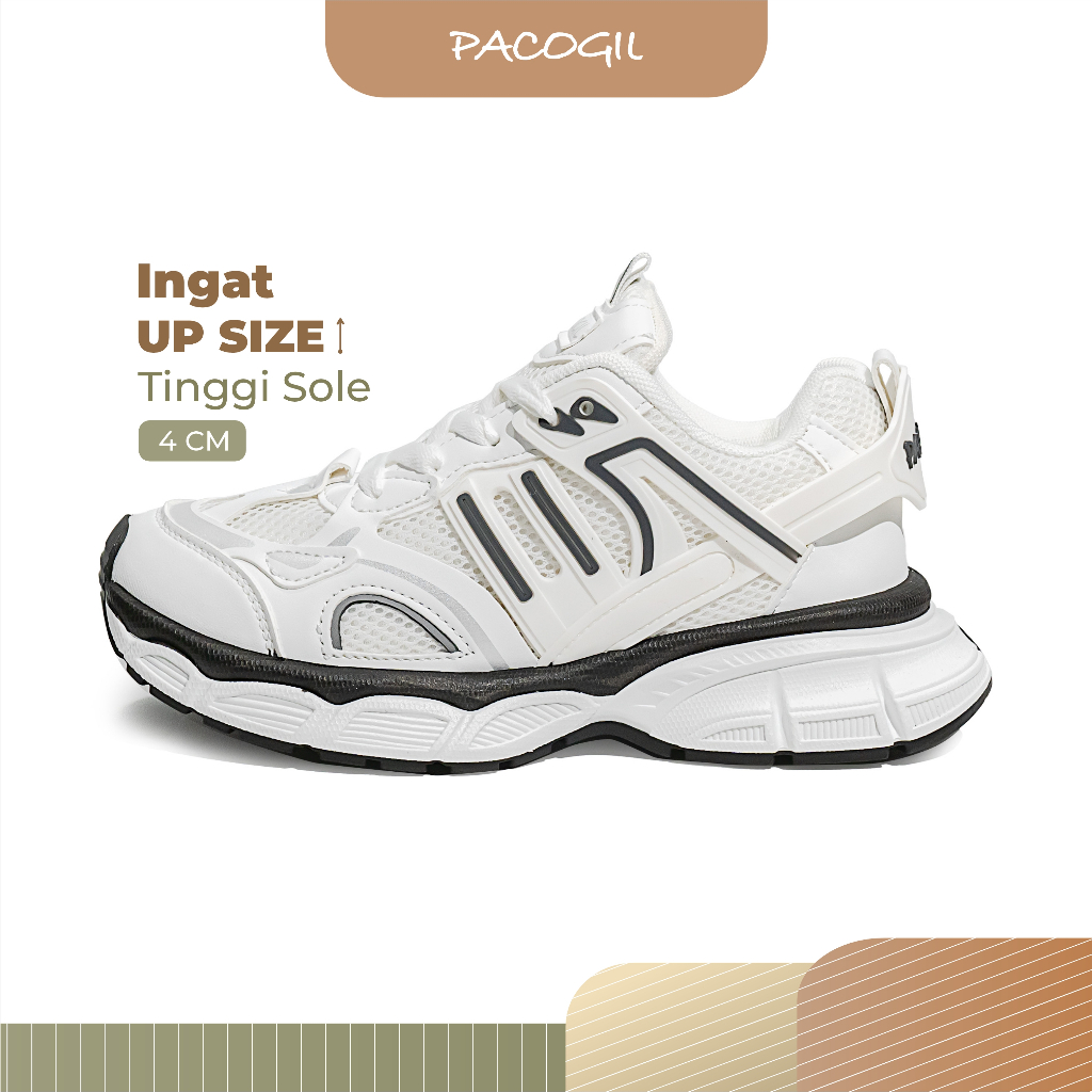 PACOGIL Jane Sneakers Wanita Purple / Black Sepatu Sport