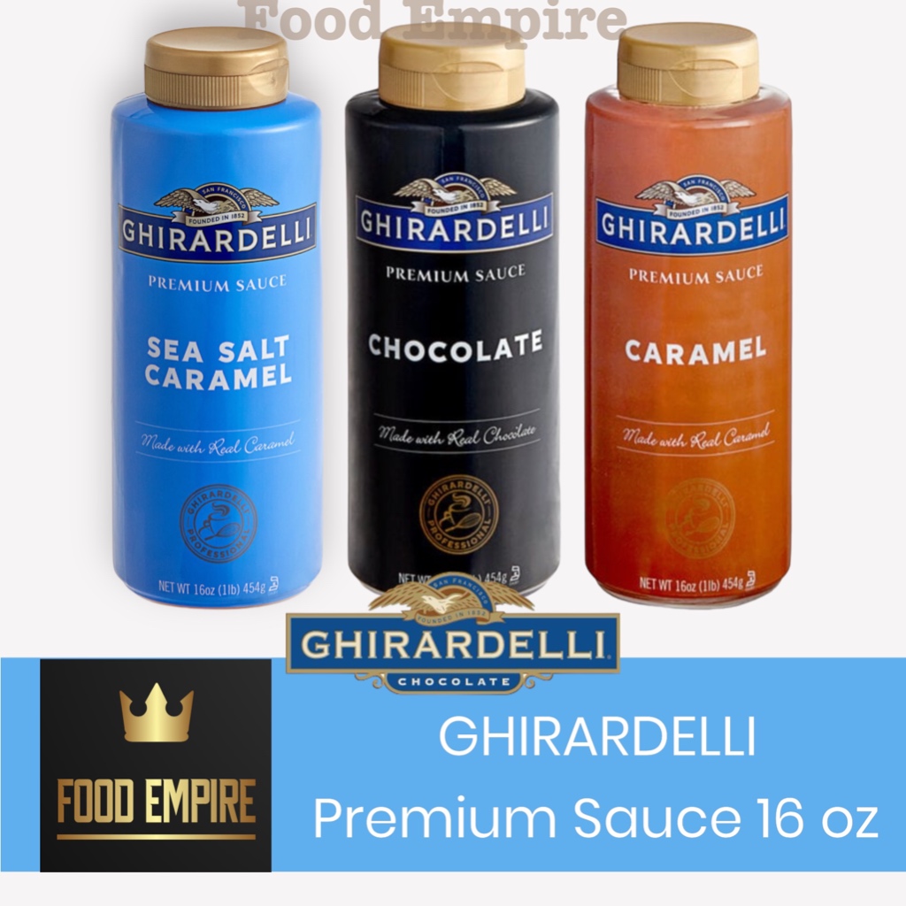 GHIRARDELLI Premium Sauce 454 gr | Caramel - Chocolate - Sea Salt Caramel