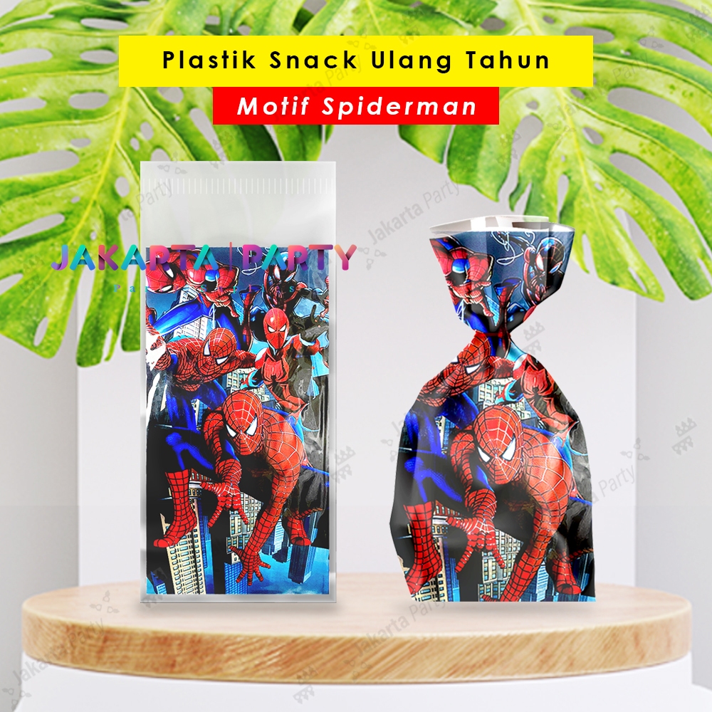 

Plastik Snack Spiderman / Plastik Ultah / Plastik Souvenir / Plastik Bingkisan