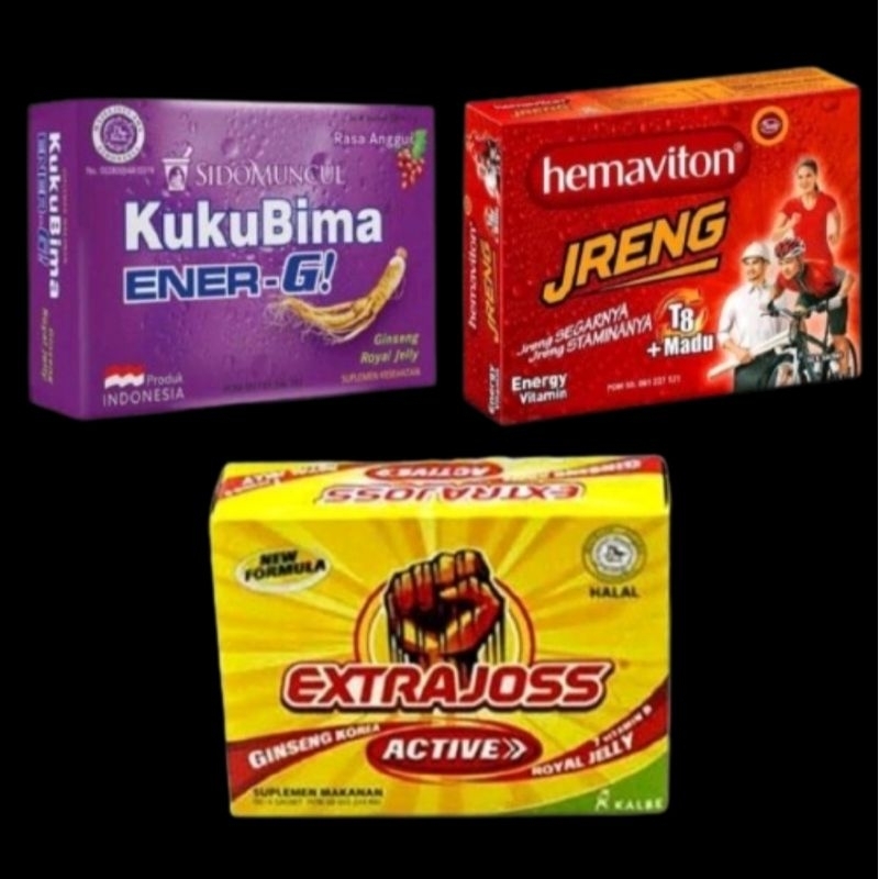 

MINUMAN ENER-G KUKUBIMA | HEMAVITON JRENG | EXTRA JOSS /SACHET