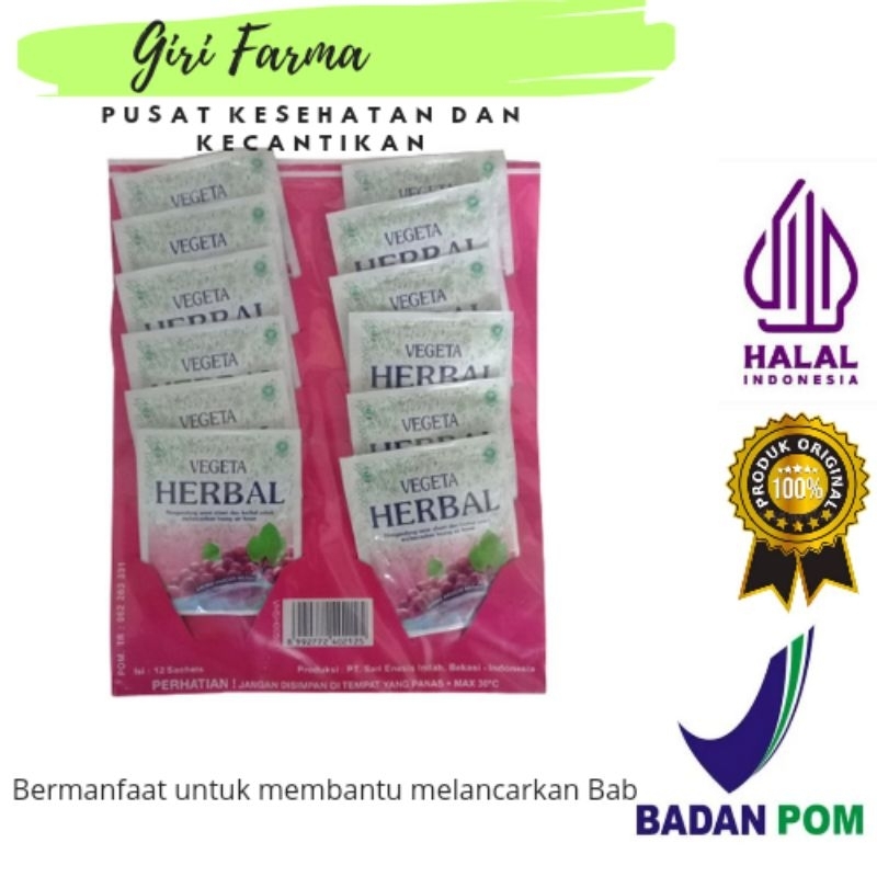 

Vegeta Herbal Rentengan - 12 Sachet - Untuk Melancarkan Bab