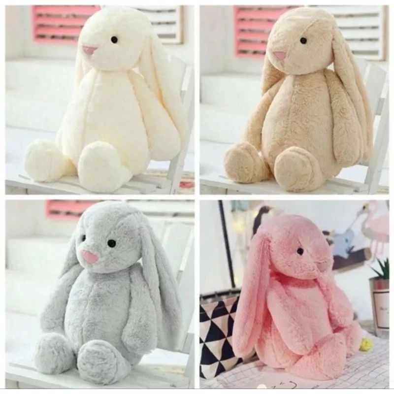 Boneka Kelinci Telinga Panjang Super Halus Boneka Mainan Anak Hiasan Kamar Lucu