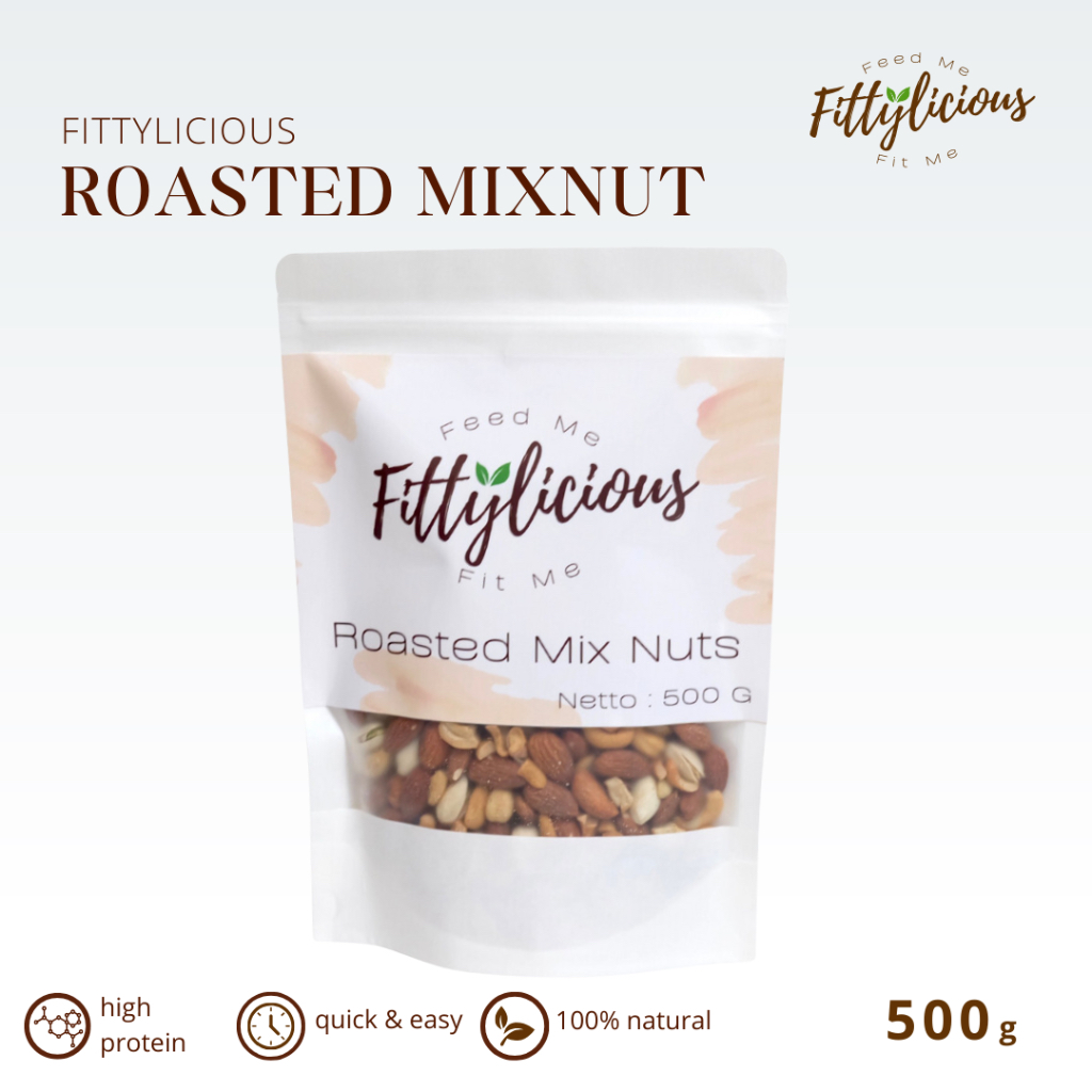 

Fittylicious Roasted Mixnut 500 Gr / Kacang Panggang Campur 500 Gr / Pistachio Cashew Almond