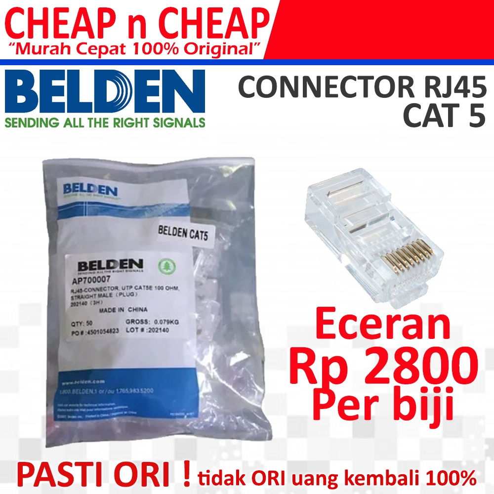 Konektor Belden Cat 5 ECERAN Rj45 AP700007 Cat 5e Cat5