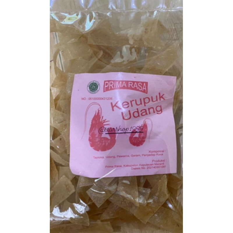 

Kerupuk Udang Prima Rasa 500gram/Hei Chiam/Kerupuk HeiChiam Pulau Rangsang