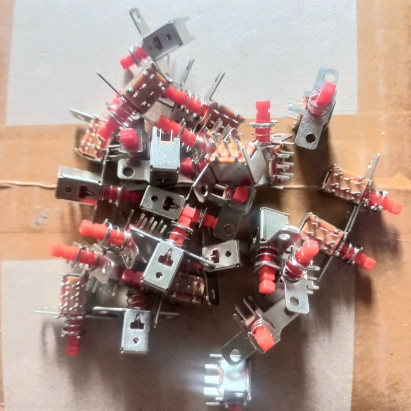 saklar DPDT original sakelar switch 2x3 mini 6pin 6 pin 2x3pin on off mute HPF LPF mixer  merah