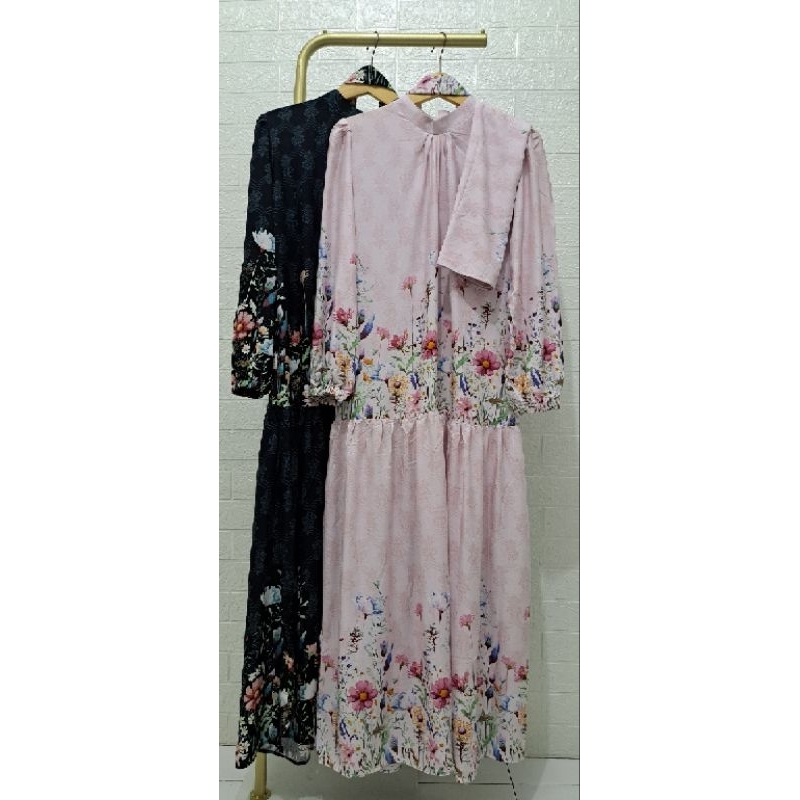 gamis set hijab/ sania dress
