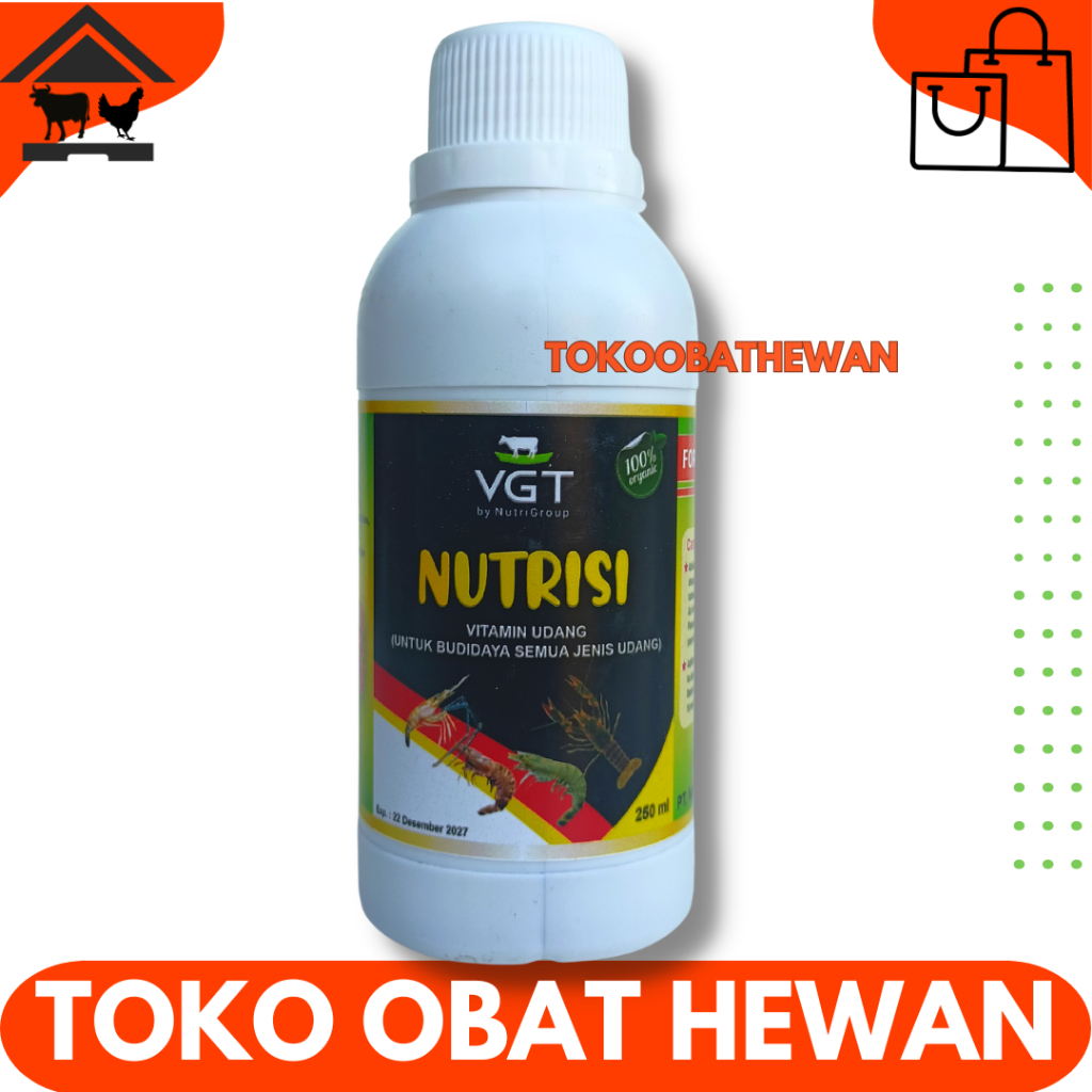 

VGT NUTRISI UDANG 250 ml - VGT Udang Tambak - Probiotik Udang 250 ml