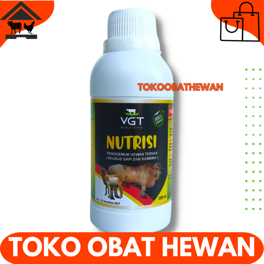 VGT NUTRISI SAPI 250 ml Original - VGT Sapi Penambah ADG Instan - VGT Ternak Sapi Kambing Domba