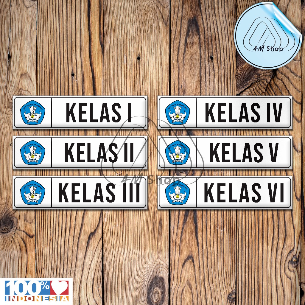 

Label Nama Ruang Kelas Sekolah Dasar / SD 1 Set isi 6 Ukuran 5cm x 20cm