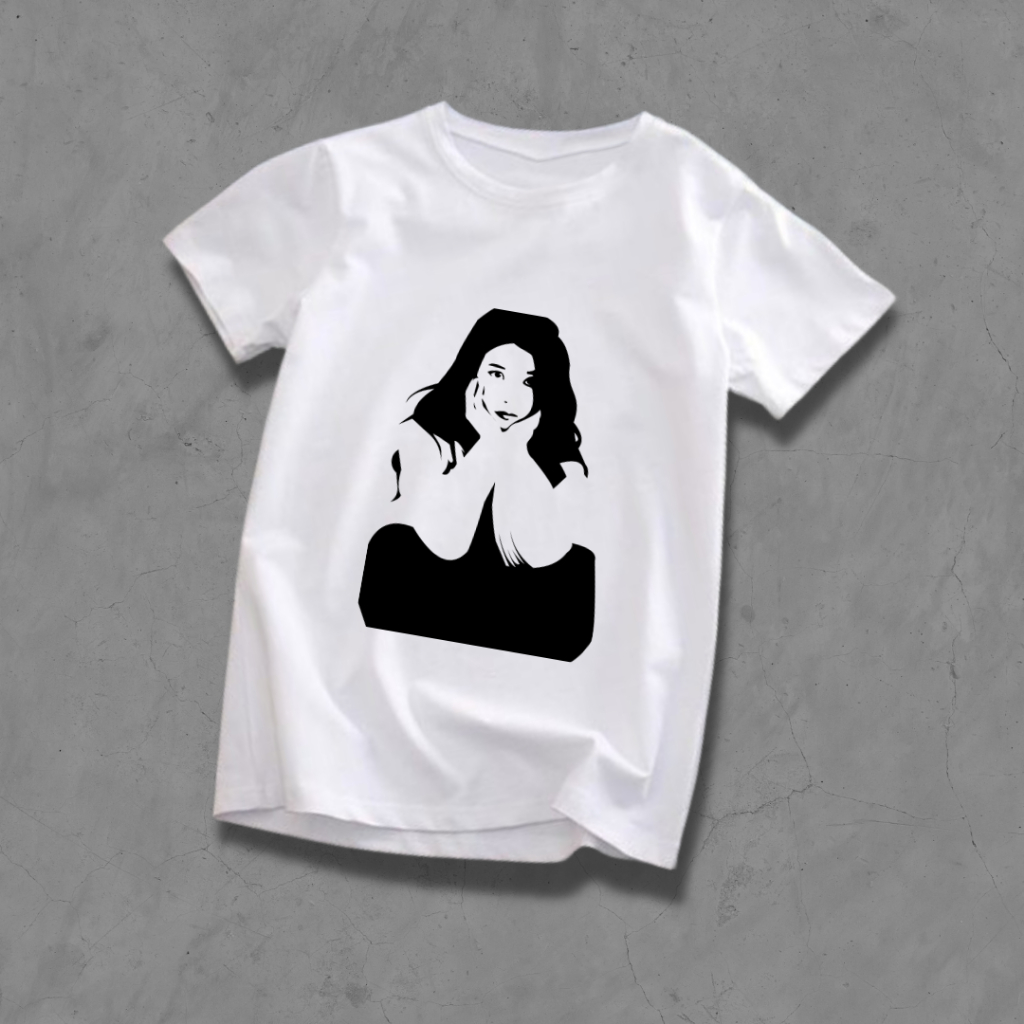 [1] Siluet / Silhouette Art IU - Lee Ji-eun | Kaos Pria Wanita | Kaos Baju K-Pop | Custom T-Shirt