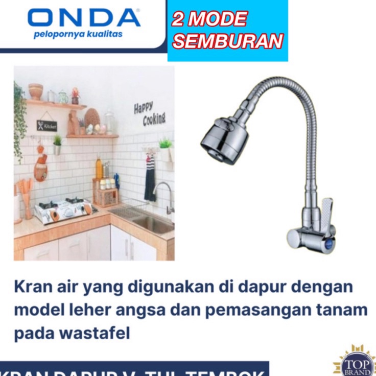 Top Grade  PROMO KRAN FLEKSIBEL MODEL ONDA KODAI Keran cuci piring meja tanam hitam black SALE PROMO