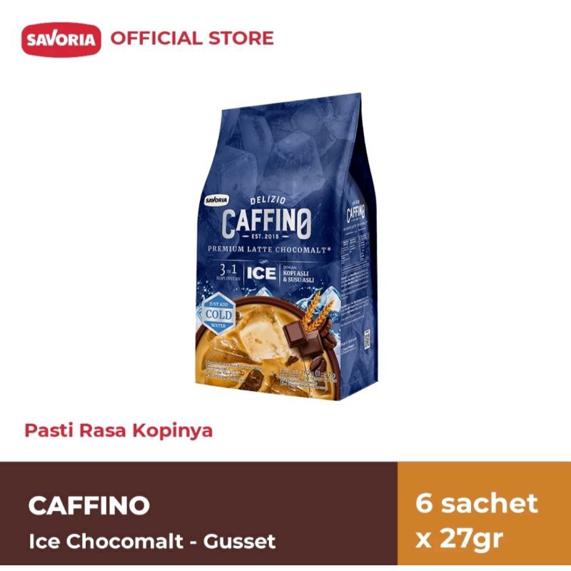 

CAFFINO PREMIUM LATTE CHOCOMALT ICE KEMASAN POUCH ISI 6 SACHET