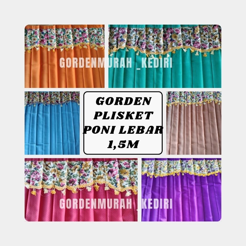 GORDEN JENDELA PANJANG PONI/ GORDEN PINTU KAMAR/ GORDEN LEBAR 1,5M/ GORDEN JADUL/GORDEN SIDO PLISKET