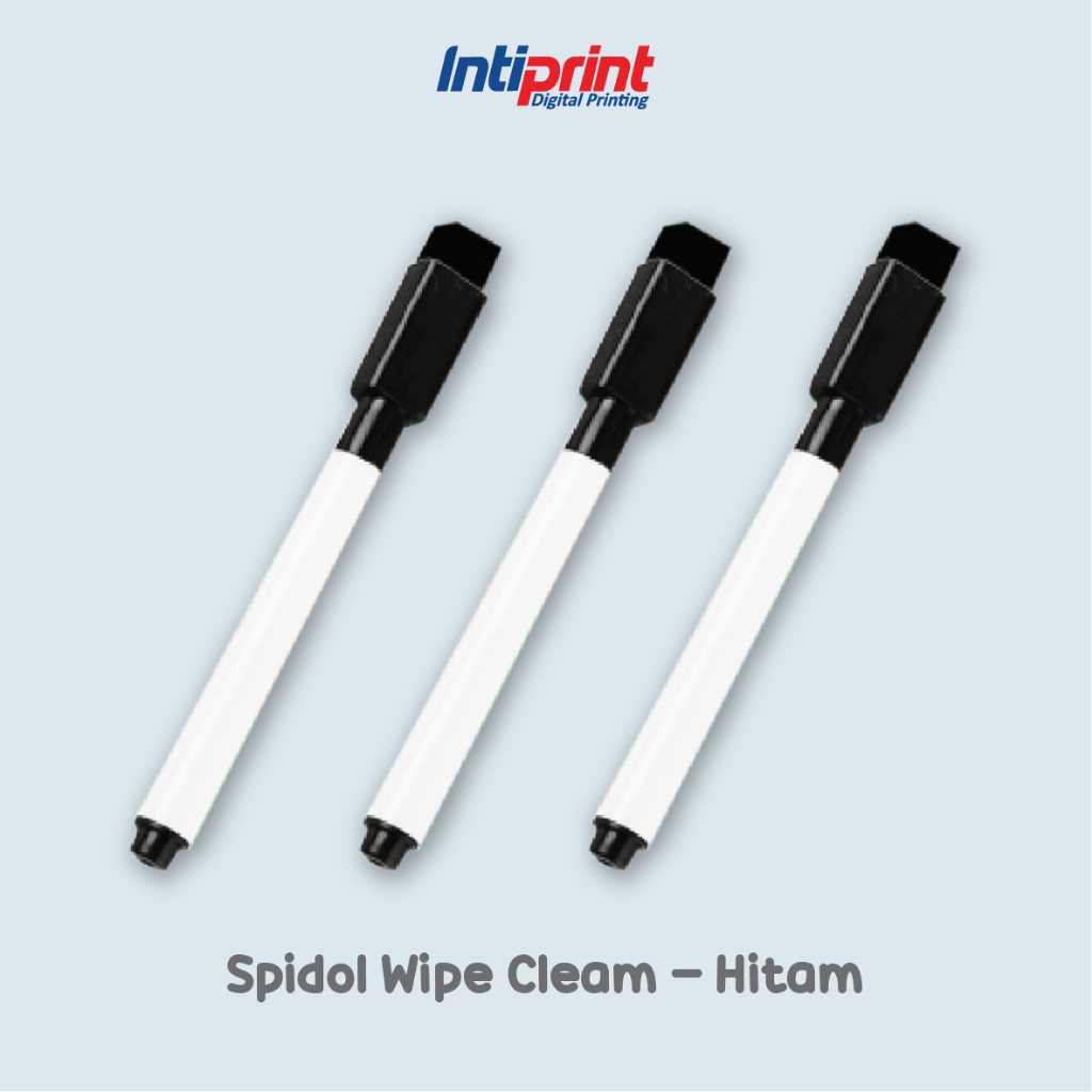 

Spidol Wipe Clean HITAM (Ada Penghapus)