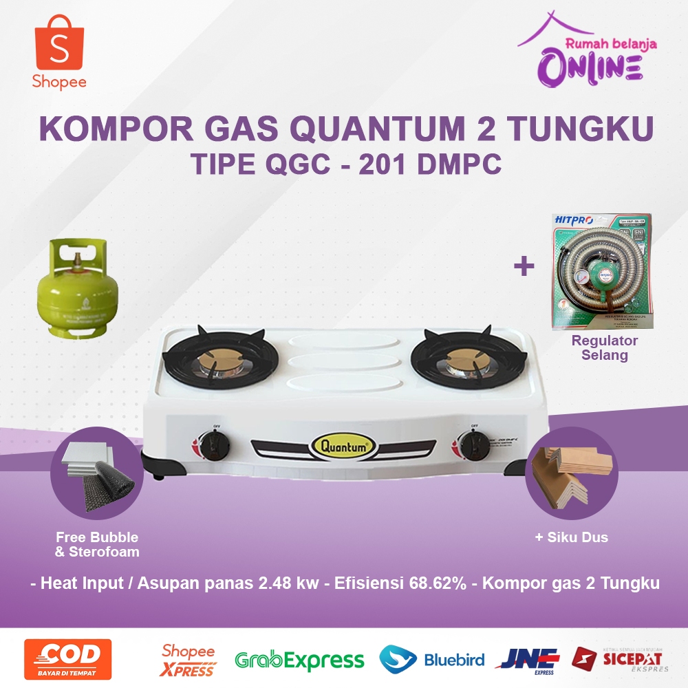 Kompor Gas Quantum 2 Tungku QGC 201 DMPC