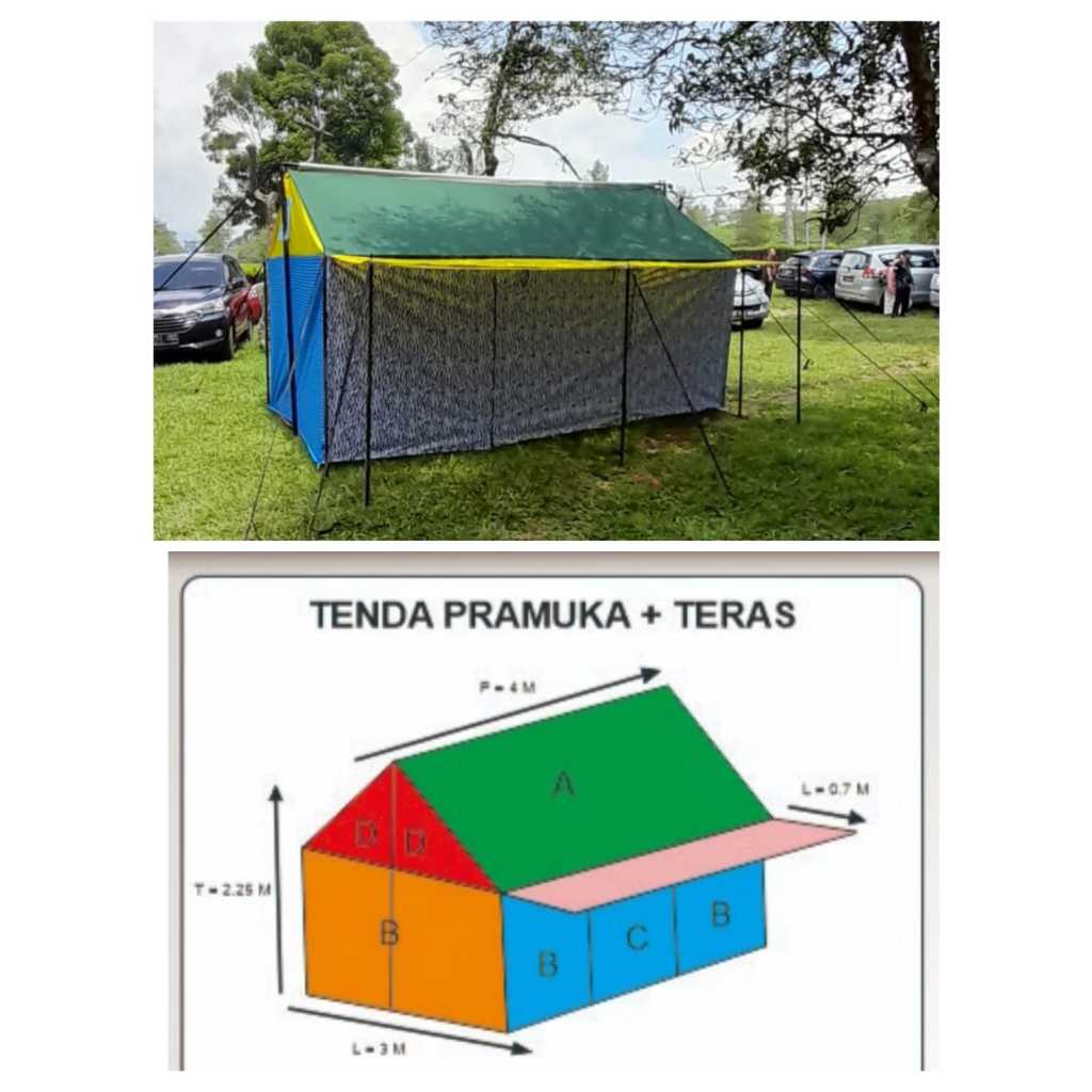 TENDA TERAS PRAMUKA/TENDA CAMPING/TENDA PRAMUKA/TENDA POSKO TERAS