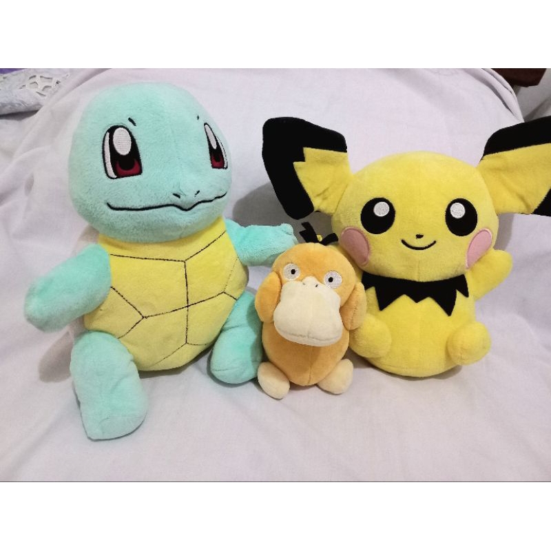 Pokemon Plush Boneka - Psyduck Pichu Squirtle