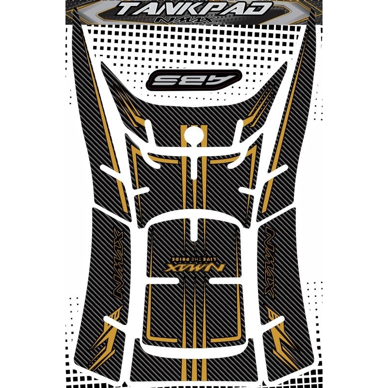TANKPAD NMAX all new 155  2020-2024 stiker carbon pelindung body kasar atas depan Yamaha nmax
