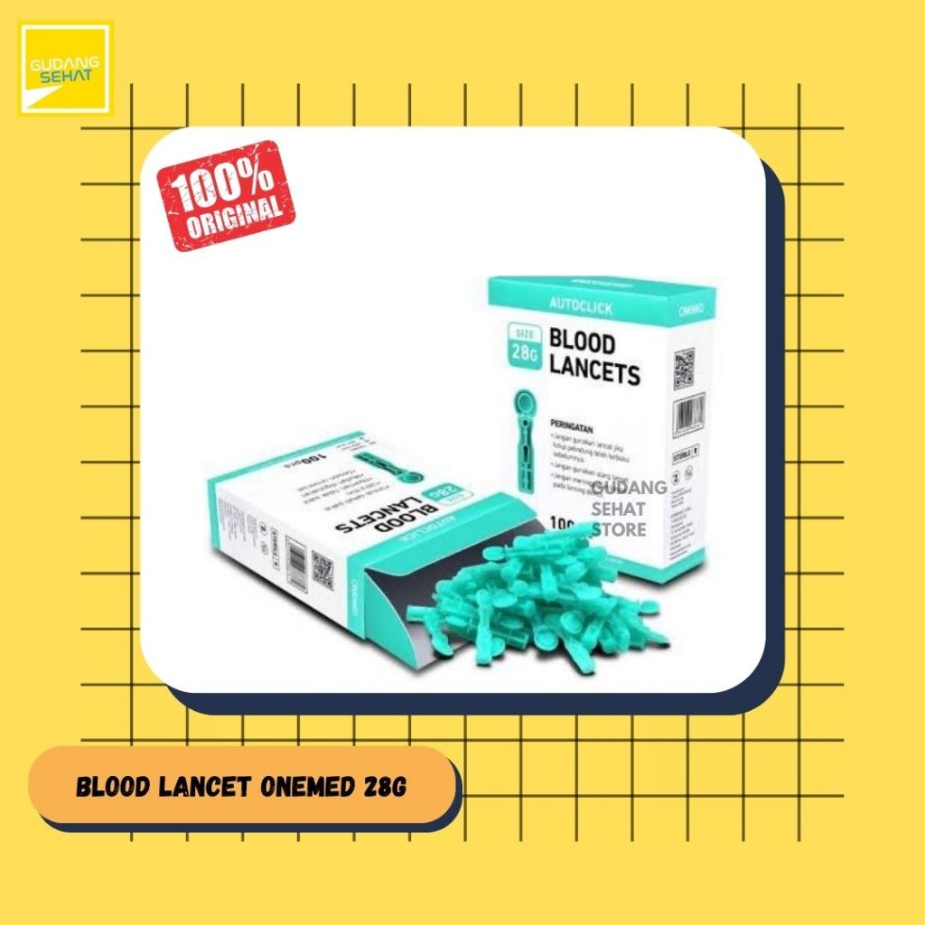 Blood Lancet Onemed 28G / Jarum Pen Lancet