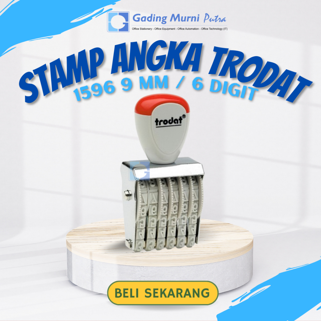 

Stamp Stempel Trodat 1596 / Stempel Angka 9 mm 6 digit