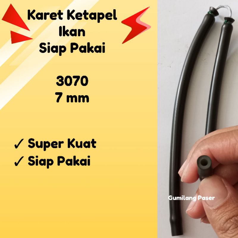 SUPER KUAT KARET PENTIL TUBE SLINGSHOT KETAPEL IKAN SIAP PAKAI 3070 7 mm