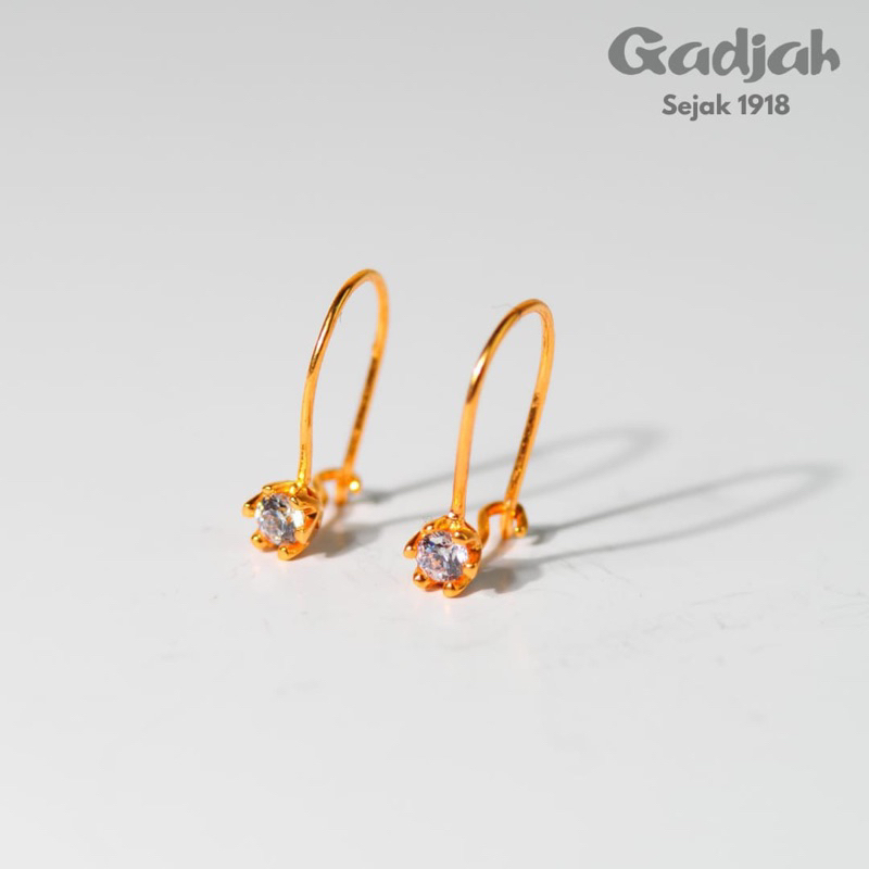 Anting Emas Kawatan Solitaire Imut - Toko Emas Gadjah