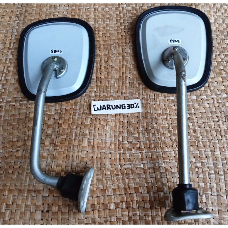 spion tangkai Mitsubishi colt T120 76 - 81 jadul klasik antik kuno lawas plat besi imitasi lama Nos